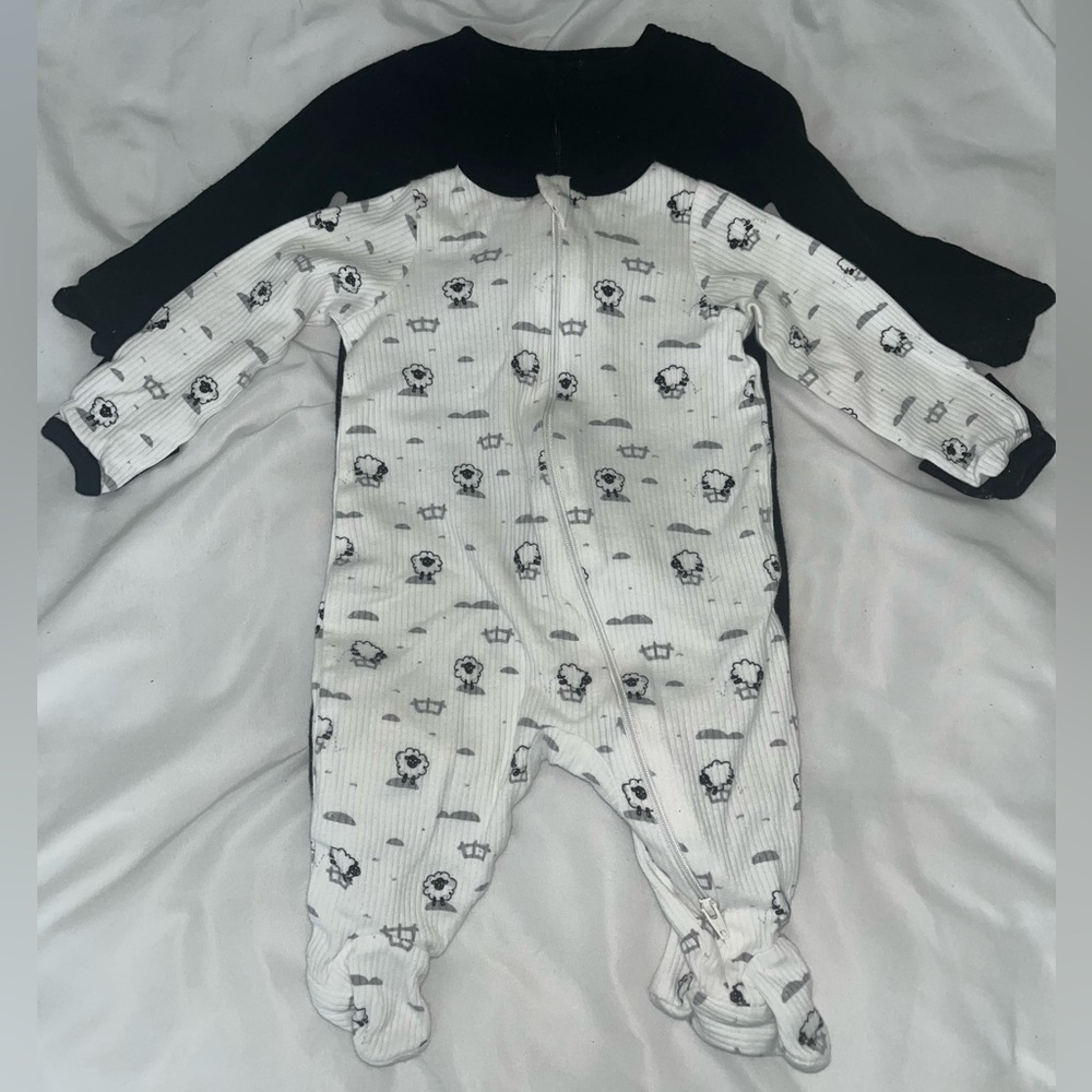 Footed sleepers with mitten cuffs